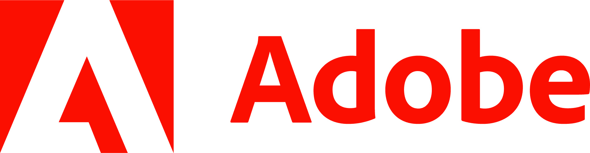 Logo dell'azienda Adobe di colore rosso